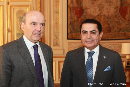 Alain Juppé et Nassir Abdulaziz Al-Nasser Alain Juppé et Nassir Abdulaziz Al-Nasser