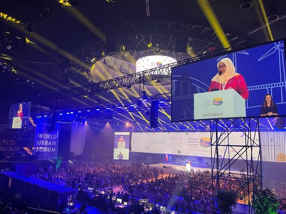 Maimunah Mohd Sharif, directrice exécutive d'ONU-Habitat, lors de l'ouverture du Forum urbain mondial