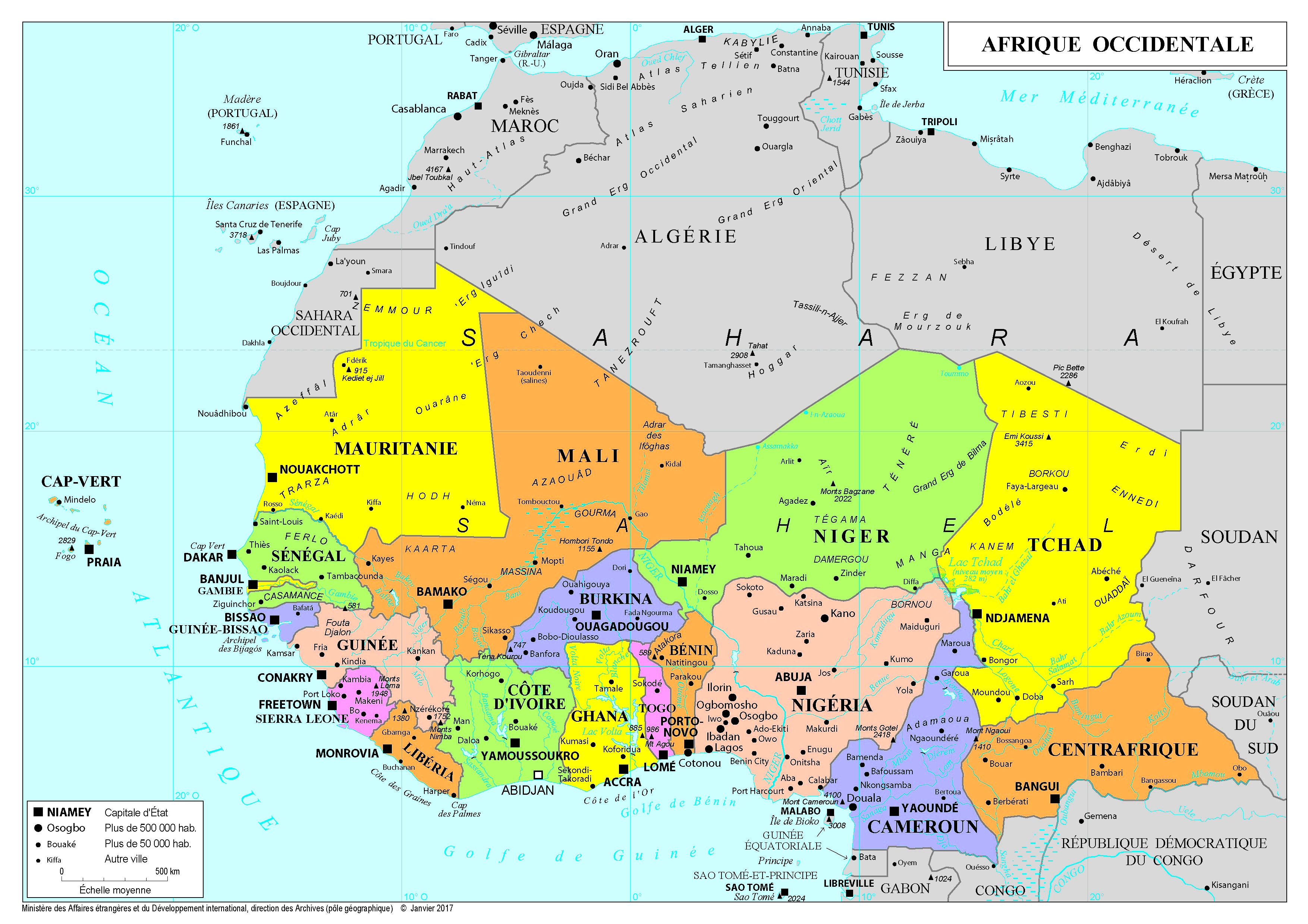 Carte Afrique Ouest | cosprocare