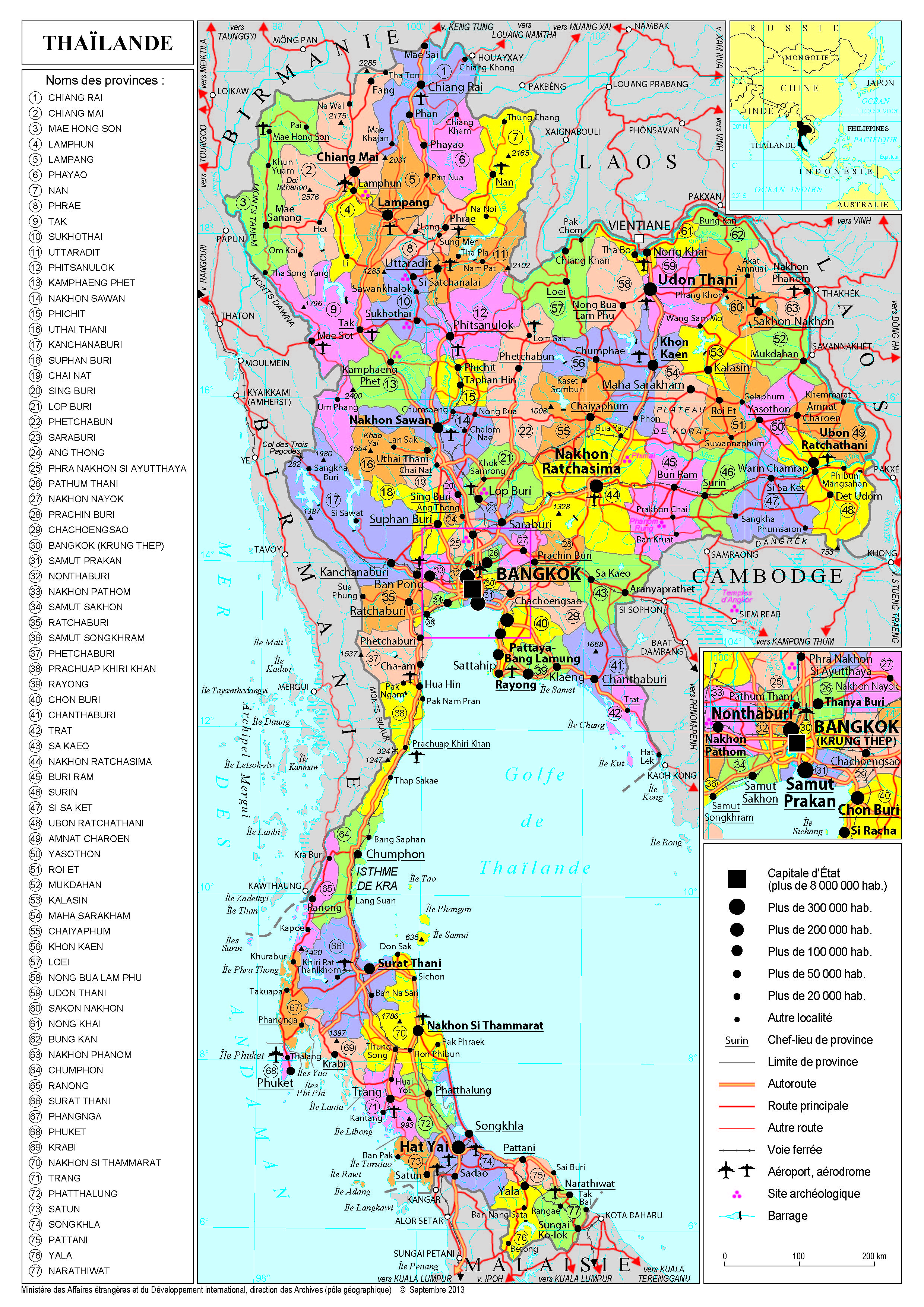 Présentation de la Thaïlande - Ministère de l'Europe et des Affaires  étrangères