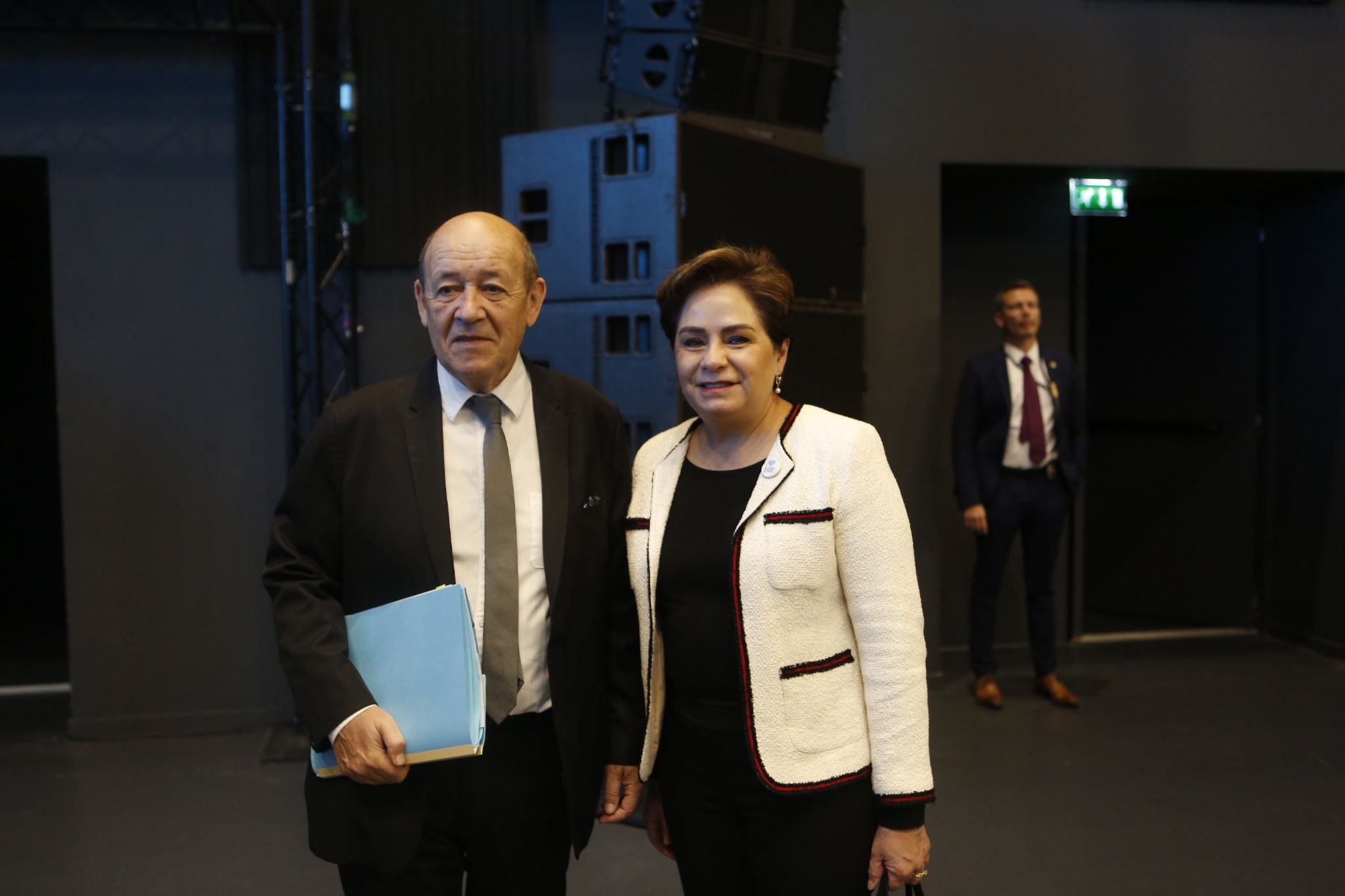 Jean-Yves Le Drian et Patricia Espinosa, secrétaire exécutive de la CCNUCC