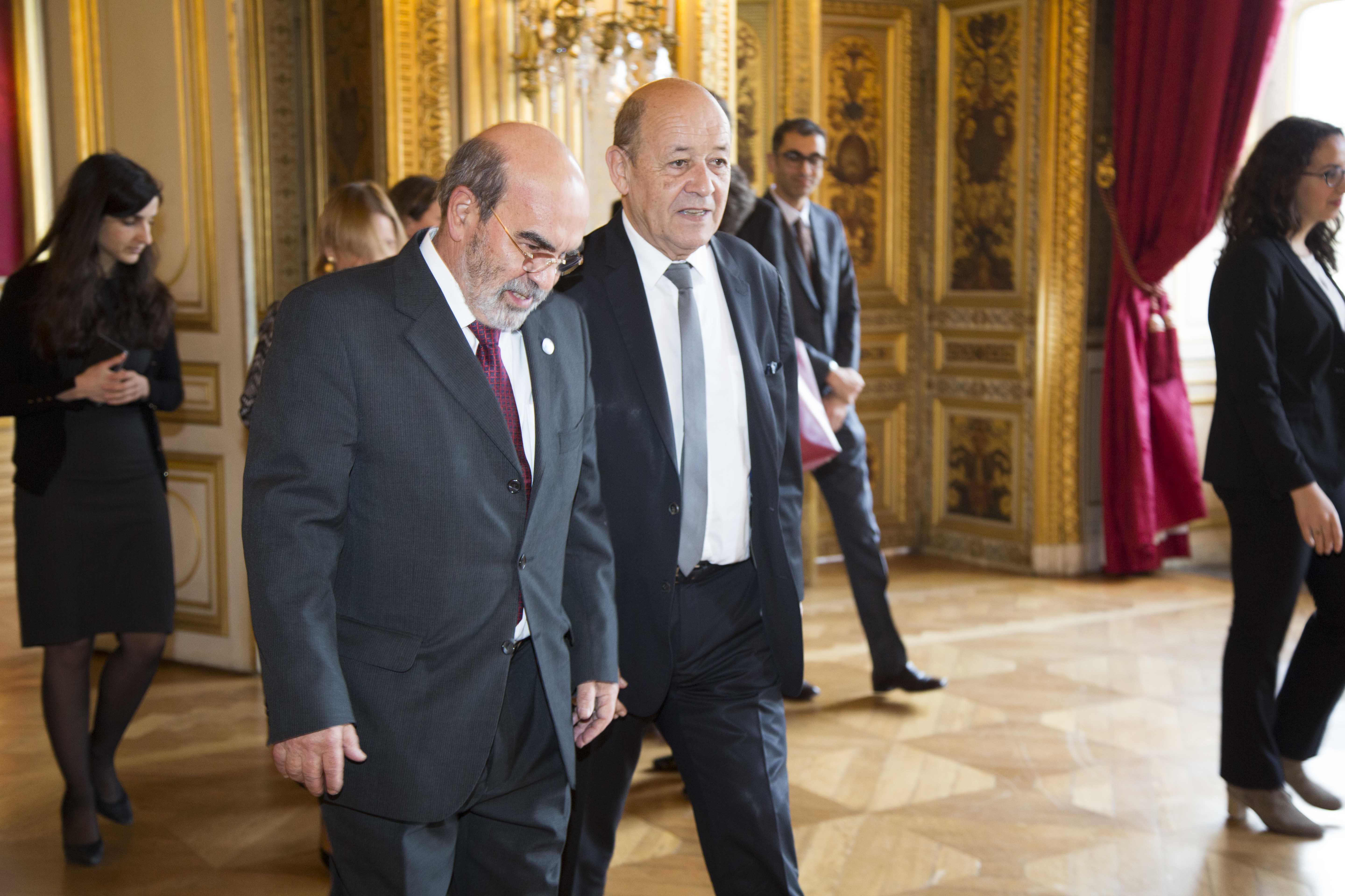 Jean-Yves Le Drian et José Graziano Da Silva, Directeur Général de la F.A.O 