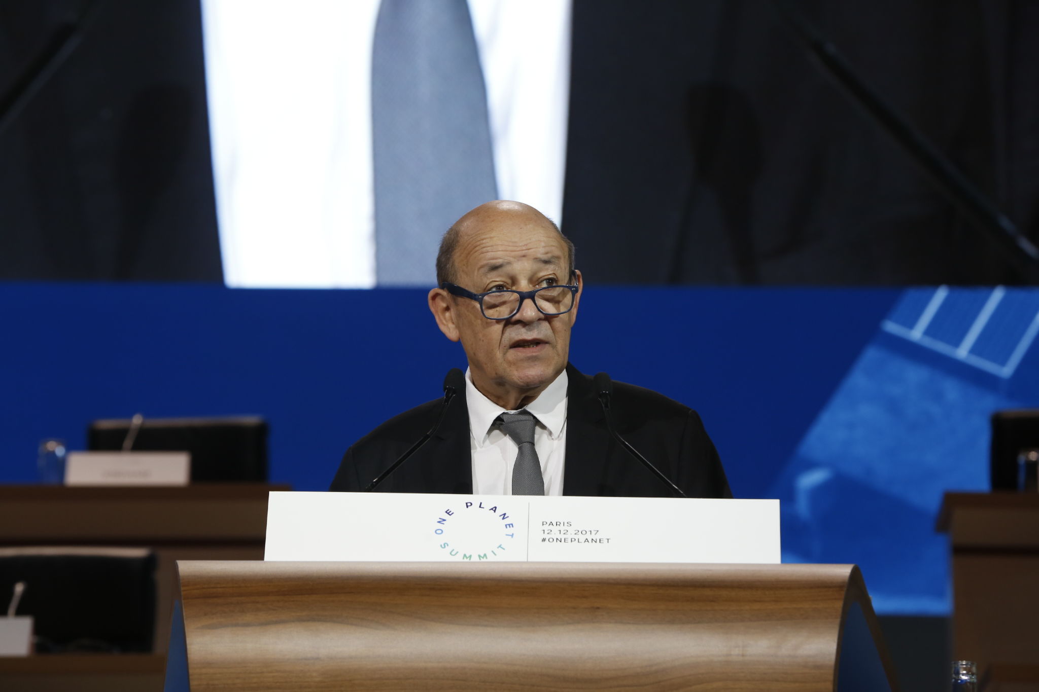 Jean-Yves Le Drian au One Planet Summit