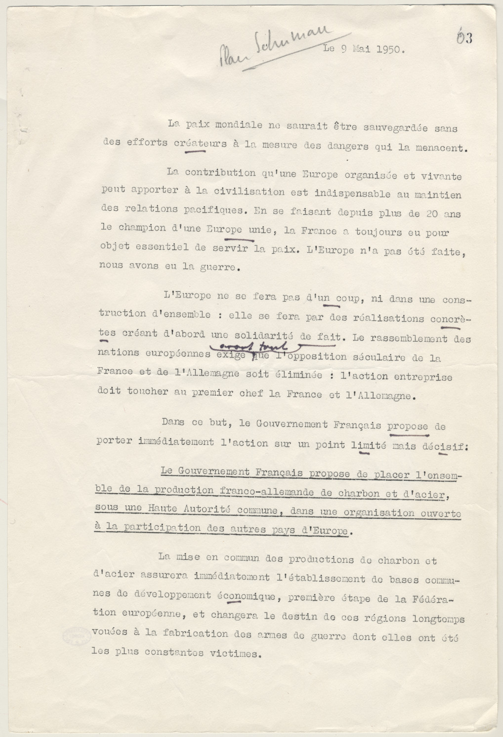 Déclaration du 9 mai 1950