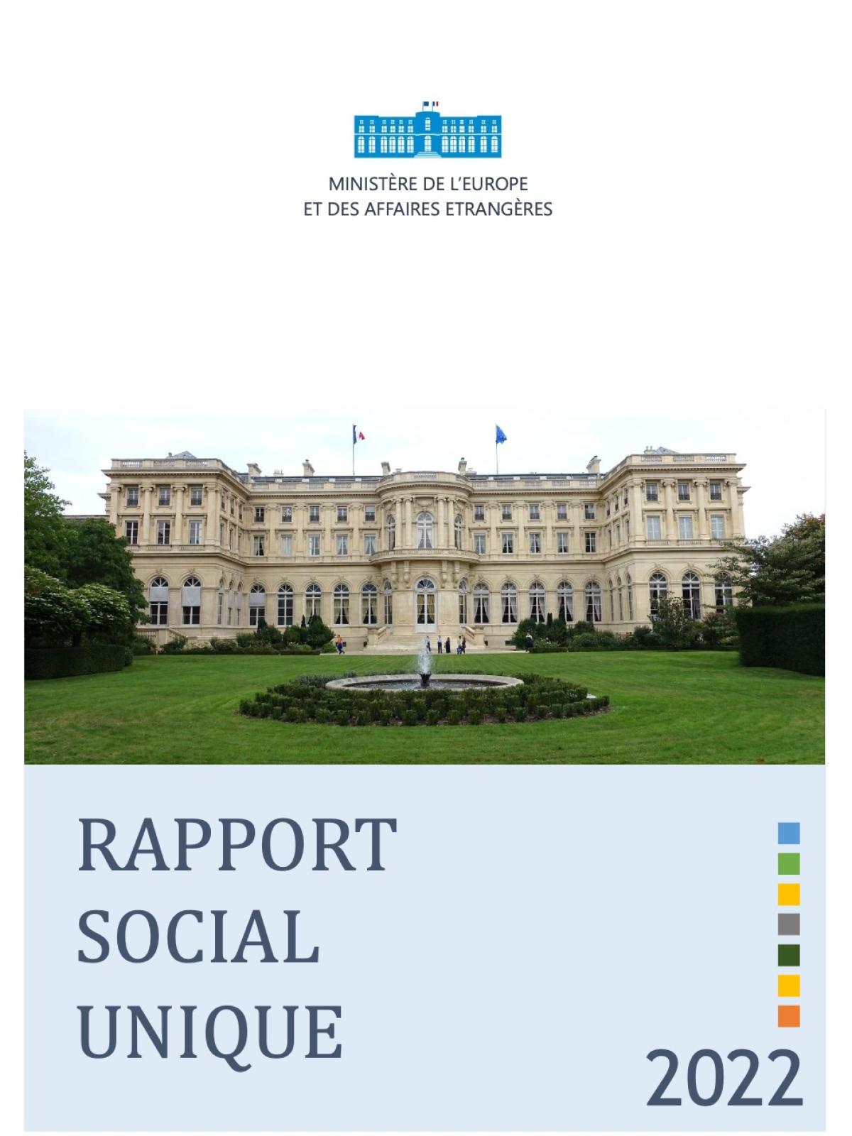 couverture rapport social unique 2022