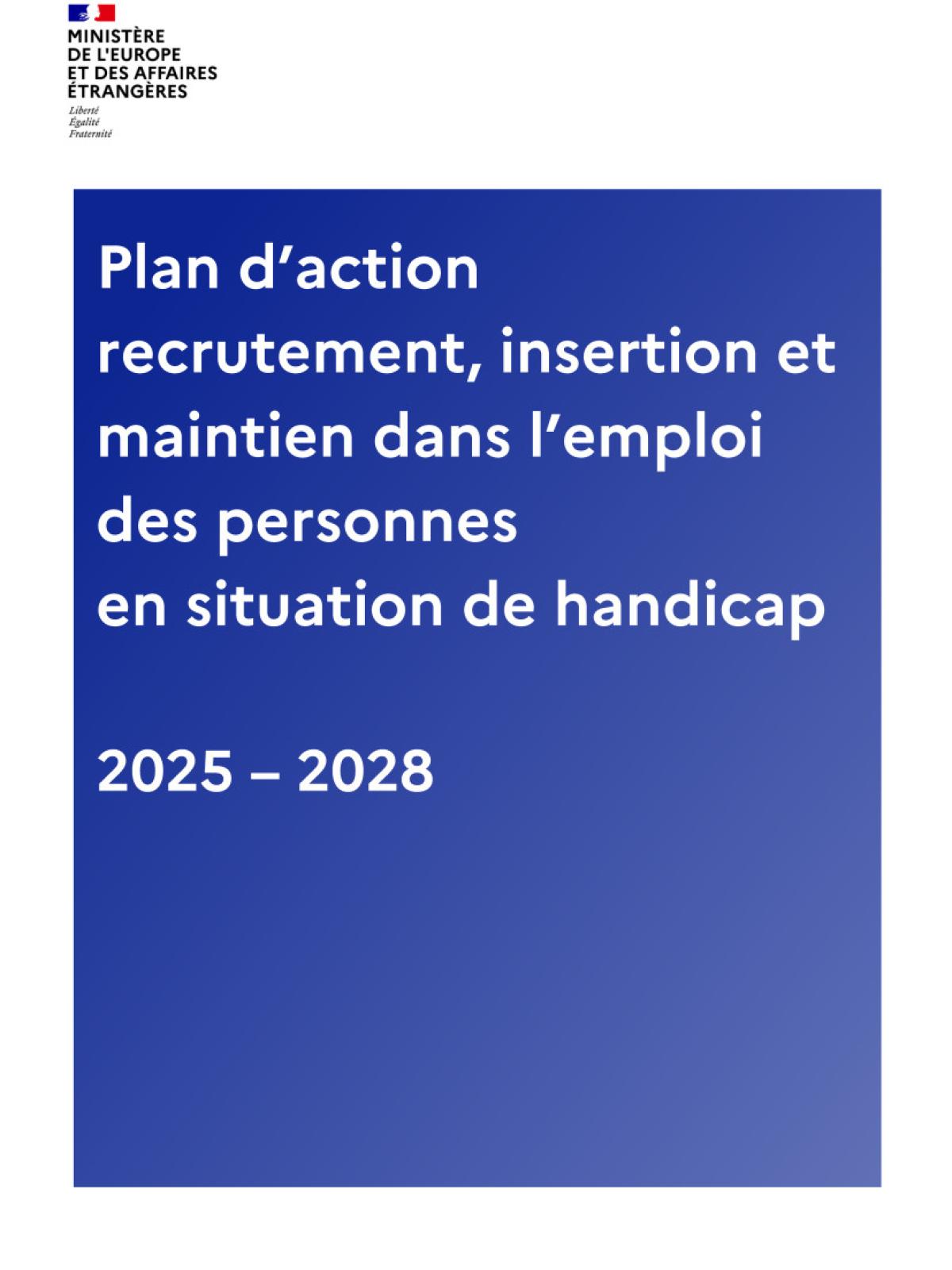 Plan d’action recrutement, insertion et maintien dans l’emploi des personnes en situation de handicap