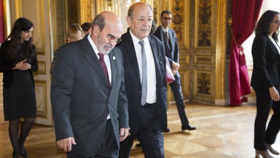 Jean-Yves Le Drian et José Graziano Da Silva, Directeur Général de la F.A.O 