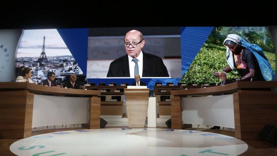 Jean-Yves Le Drian au One Planet Summit