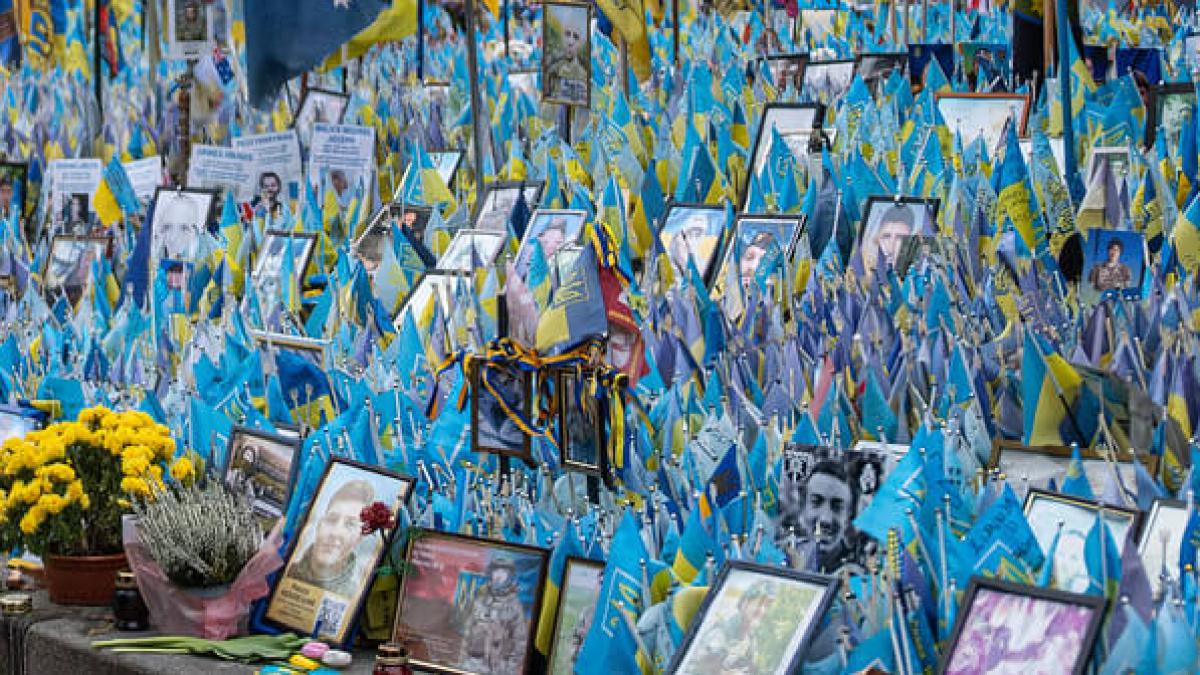 Mémorial aux soldats ukrainiens morts