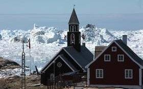 Image Diaporama - Eglise et maison d'Ilulissat, commune de 4.500 (...)