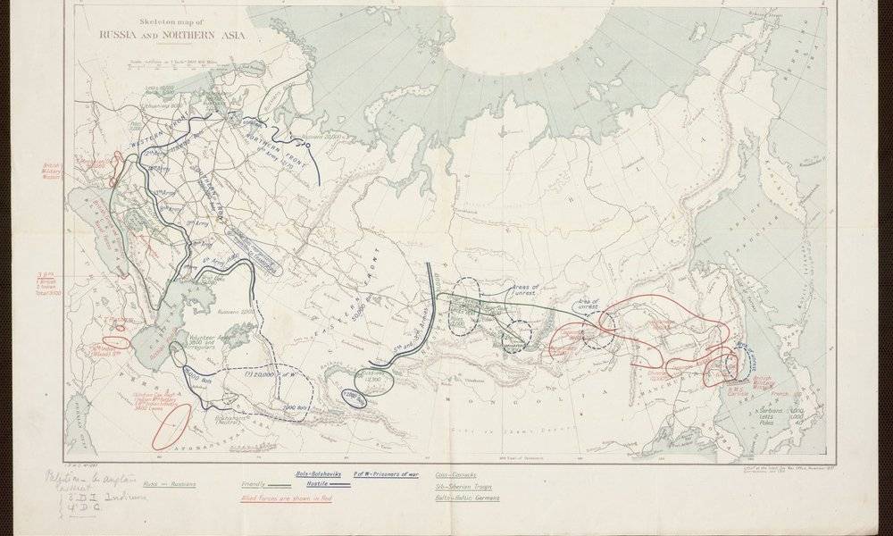 Image Diaporama - Carte anglaise sur la situation en Russie et (...)