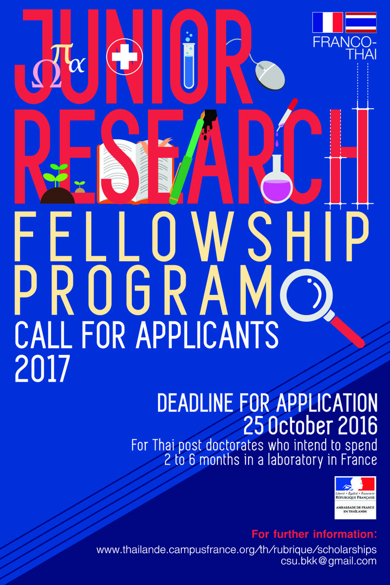 Lancement du programme Jeunes chercheurs 2017 en Thaïlande ...