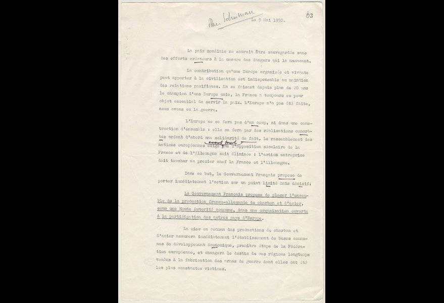 Image Diaporama - 9 mai 1950, Déclaration de Robert Schuman